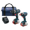 Bosch CLPK251-181 18V 4.0 Ah Cordless Lithium-Ion EC Brushless Impact Driver And Drill Driver Combo Kit