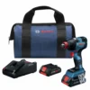 Bosch GDX18V-1800CB25 Freak 18V EC Brushless Connected 1/4 In. And 1/2 In. 2-in-1 Bit/Socket Impact Driver Kit With CORE18V 4.0 Ah Compact Batteries
