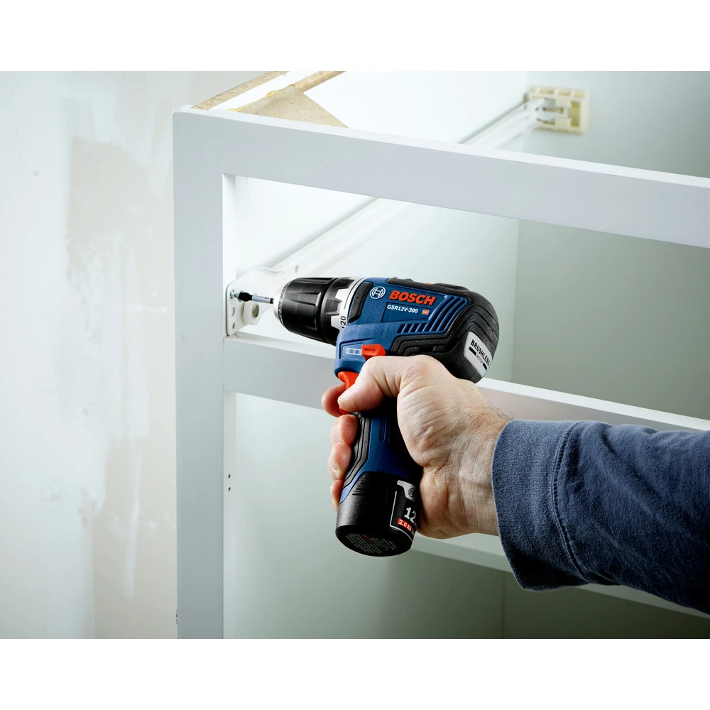 Bosch GSR12V-300B22 12V Max EC Brushless Lithium-Ion 3/8 In. Cordless Drill Driver Kit (2 Ah) 6 Bosch GSR12V-300B22 12V Max EC Brushless Lithium-Ion 3/8 In. Cordless Drill Driver Kit (2 Ah) - Image 6