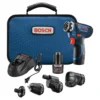 Bosch GSR12V-140FCB22 12V Max Lithium-Ion FlexiClick 5-in-1 1/4 In. Cordless Drill Driver System Kit (2 Ah)