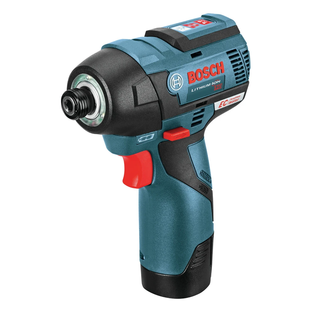 Bosch GXL12V-220B22 12V Max Brushless Lithium-Ion 3/8 In. Cordless Drill Driver/1/4 In. Hex Impact Driver Combo Kit (2 Ah) 4 Bosch GXL12V-220B22 12V Max Brushless Lithium-Ion 3/8 In. Cordless Drill Driver/1/4 In. Hex Impact Driver Combo Kit (2 Ah) - Image 4