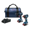 Bosch GXL18V-233B25 18V Freak 1/4 In. And 1/2 In. Two-in-One Bit/Socket Impact Driver And 1/2 In. Hammer Drill Driver Combo Kit (4 Ah)