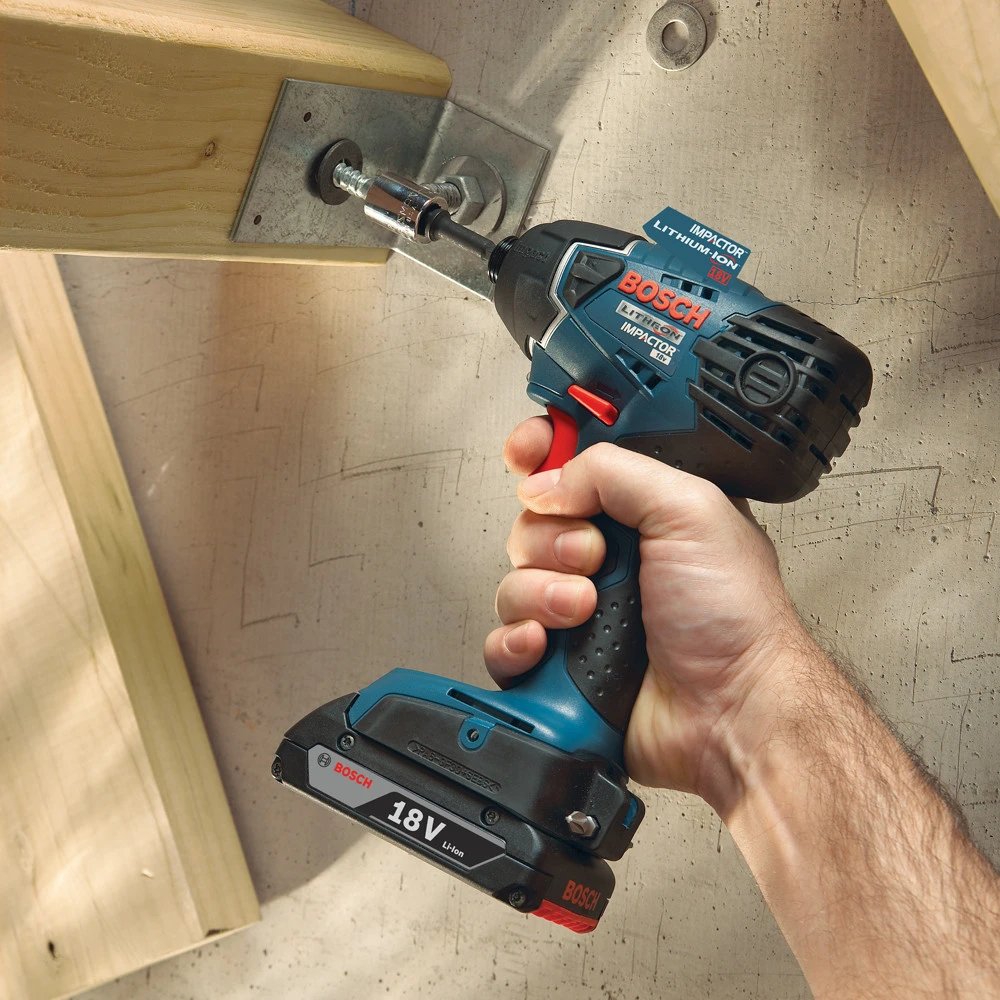 Factory Reconditioned Bosch CLPK222-181-RT 18V 4.0 Ah Cordless Lithium-Ion Brute Tough Hammer Drill And Hex Impact Driver Combo Kit 7 Factory Reconditioned Bosch CLPK222-181-RT 18V 4.0 Ah Cordless Lithium-Ion Brute Tough Hammer Drill And Hex Impact Driver Combo Kit - Image 7