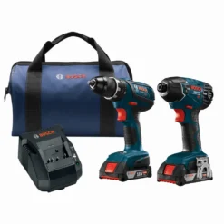Factory Reconditioned Bosch CLPK237A-181-RT 18V 4.0 Ah Cordless Lithium-Ion Hammer Drill And Impact Driver Combo Kit