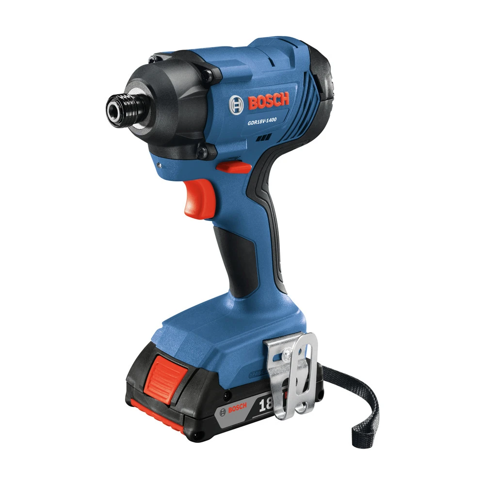 Factory Reconditioned Bosch GDR18V-1400B12-RT 18V Compact Lithium-Ion 1/4 In. Cordless Hex Impact Driver Kit (2 Ah) 2 Factory Reconditioned Bosch GDR18V-1400B12-RT 18V Compact Lithium-Ion 1/4 In. Cordless Hex Impact Driver Kit (2 Ah) - Image 2