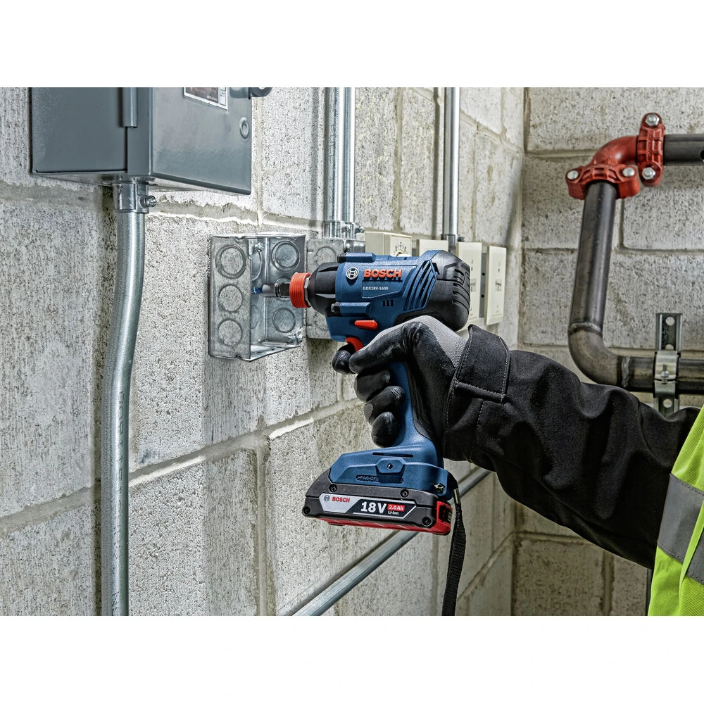 Factory Reconditioned Bosch GDX18V-1600B12-RT 18V Freak Lithium-Ion 1/4 In. And 1/2 In. Cordless Two-In-One Bit/Socket Impact Driver Kit (2 Ah) 4 Factory Reconditioned Bosch GDX18V-1600B12-RT 18V Freak Lithium-Ion 1/4 In. And 1/2 In. Cordless Two-In-One Bit/Socket Impact Driver Kit (2 Ah) - Image 4