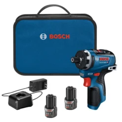 Factory Reconditioned Bosch GSR12V-300HXB22-RT 12V Max Brushless Lithium-Ion 1/4 In. Cordless Hex Two-Speed Screwdriver Kit With 2 Batteries (2.0 Ah)