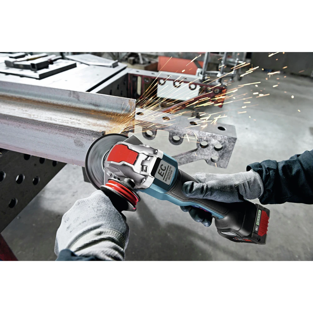 Factory Reconditioned Bosch GWX18V-50PCB14-RT 18V X-LOCK Brushless Lithium-Ion 4-1/2 - 5 In. Cordless Angle Grinder Kit (8 Ah) 4 Factory Reconditioned Bosch GWX18V-50PCB14-RT 18V X-LOCK Brushless Lithium-Ion 4-1/2 - 5 In. Cordless Angle Grinder Kit (8 Ah) - Image 4