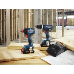 Factory Reconditioned Bosch GXL18V-251B25-RT 18V Lithium-Ion Brushless Freak 1/4 In. And 1/2 In. 2-in-1 Bit/Socket Impact Driver / 1/2 In. Hammer Drill Driver Combo Kit (4 Ah) -Bosch Sales Shop bshrgxl18v 251b25 rt f
